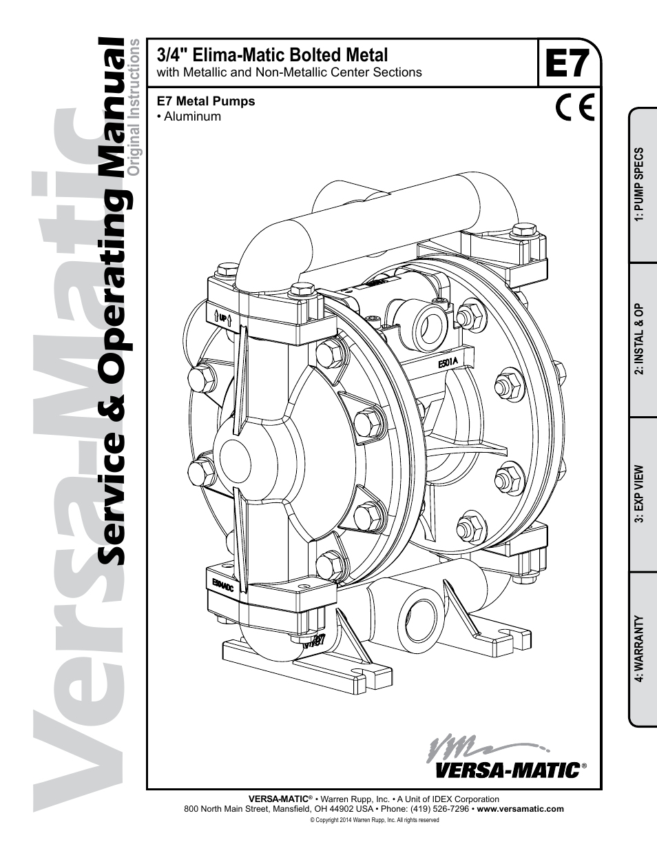 Versa-Matic 3/4 Elima-Matic Bolted Metal (E7) User Manual | 14 pages