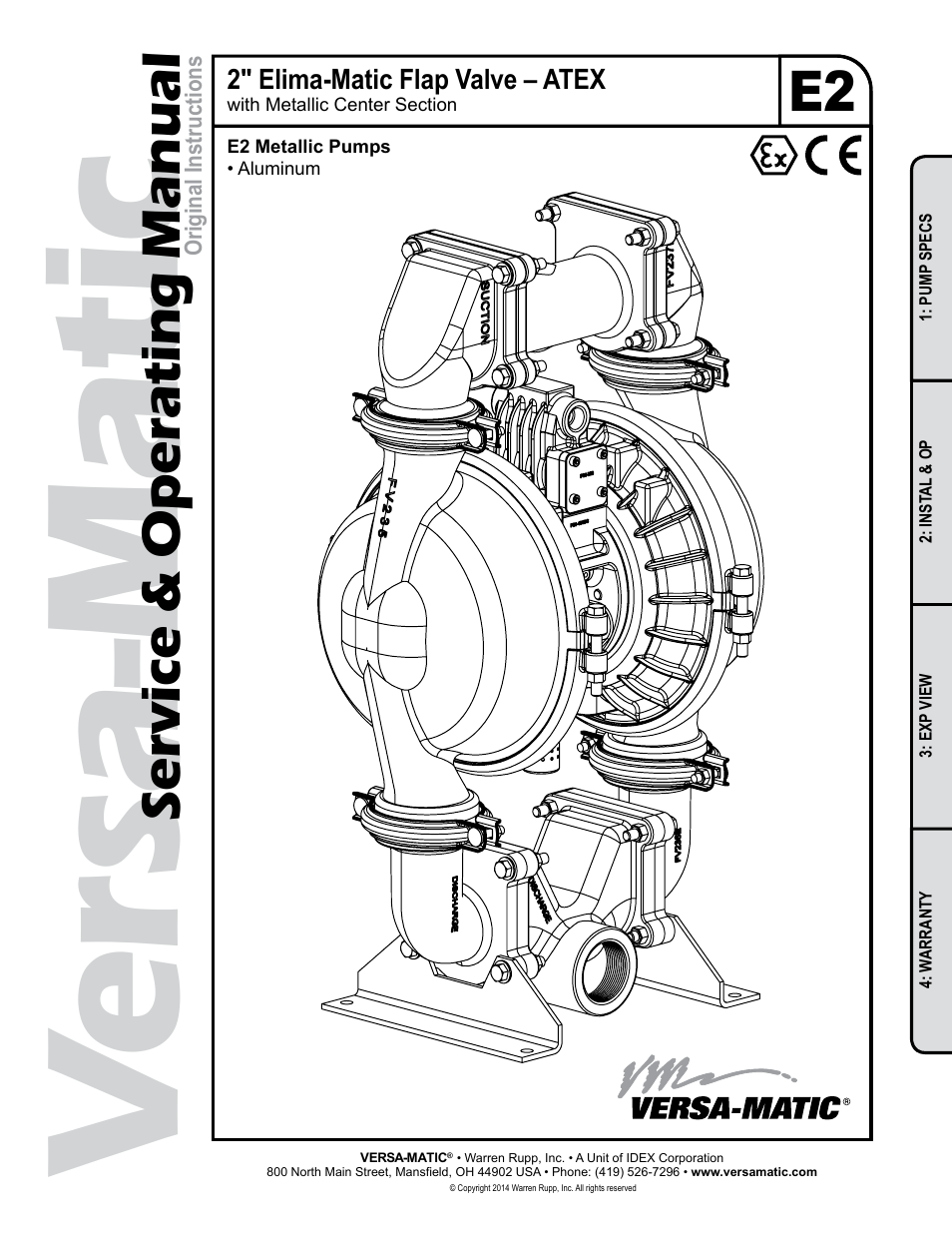 Versa-Matic 2 Elima-Matic Flap Valve – ATEX (E2) User Manual | 14 pages