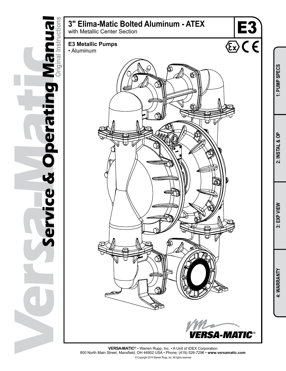 Versa-Matic 3 Elima-Matic Bolted Aluminum - ATEX (E3) User Manual | 17 pages