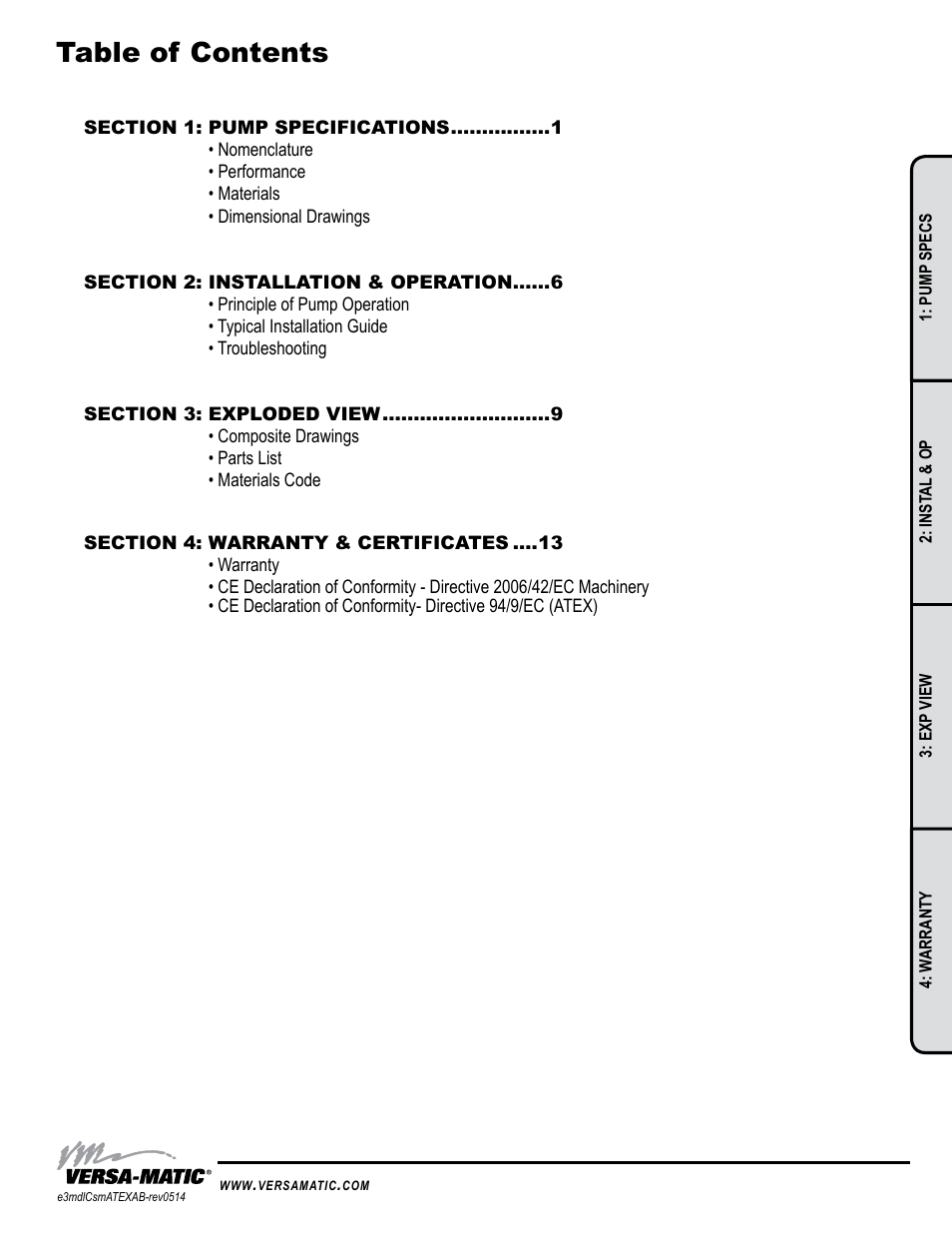 Versa-Matic 3 Elima-Matic Bolted Aluminum - ATEX (E3) User Manual | Page 3 / 17