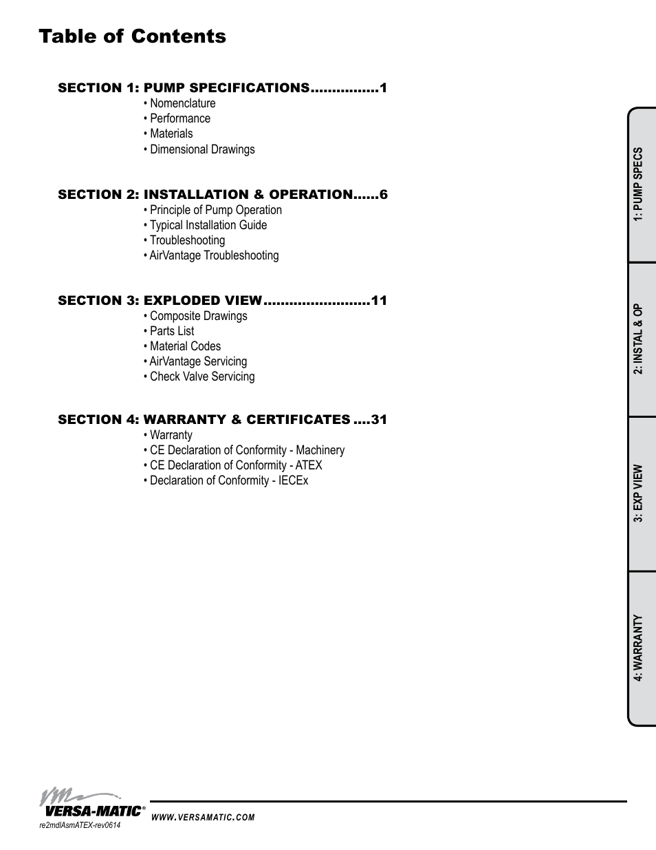 Versa-Matic 2 Bolted Metallic Hazardous Service Ball Valve (RE2) User Manual | Page 3 / 36