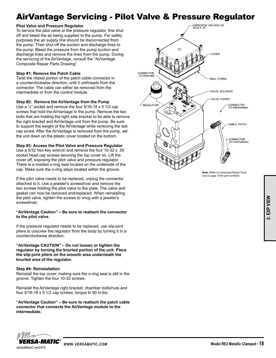 Exp view | Versa-Matic 2 Clamped Metallic Ball Valve Pumps (RE2) User Manual | Page 21 / 28