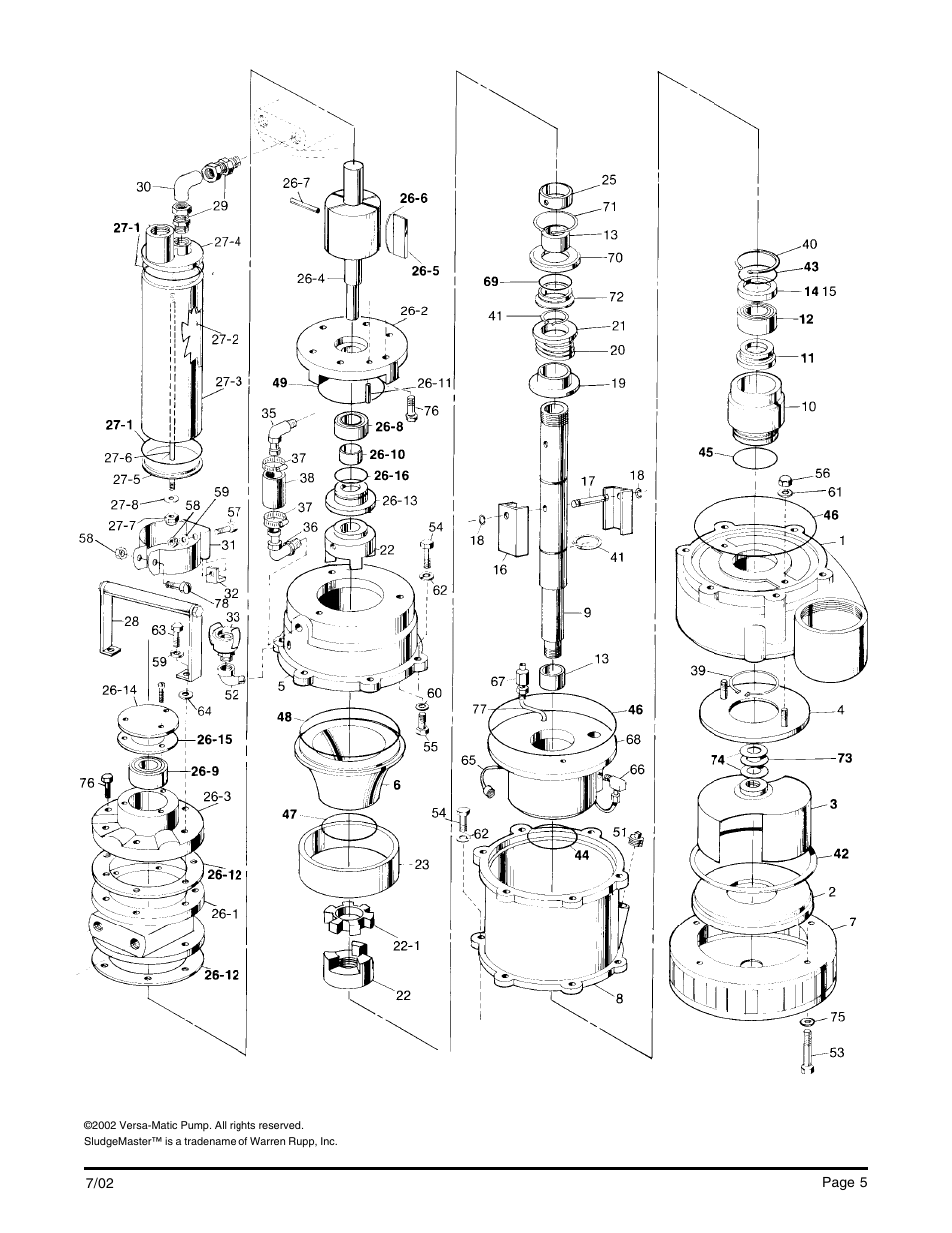 Versa-Matic SMA3-A SLUDGEMASTER User Manual | Page 5 / 5