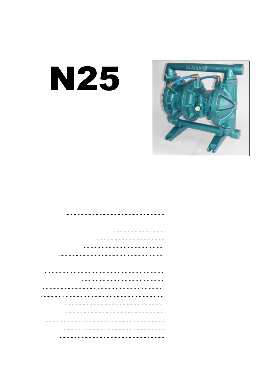 Versa-Matic N25 AIR OPERATED AIR OPERATED DOUBLE DIAPHRAGM PUMP User Manual | 12 pages