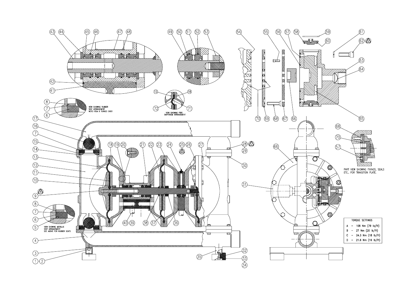 Versa-Matic N50 AIR OPERATED AIR OPERATED DOUBLE DIAPHRAGM PUMP User Manual | Page 8 / 12