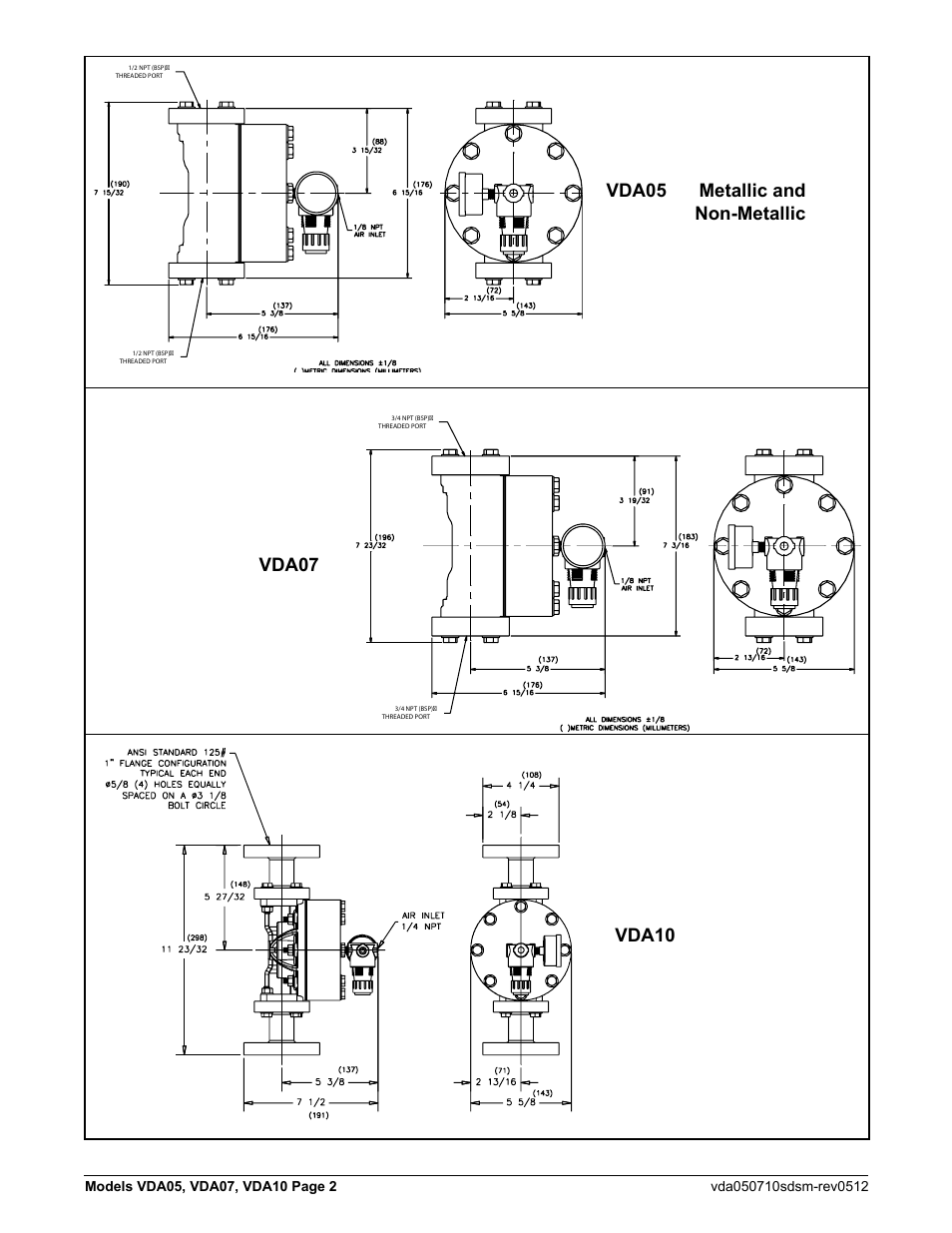 Versa-Matic VDA10 Metallic and Non-Metallic Surge Dampeners User Manual | Page 4 / 8