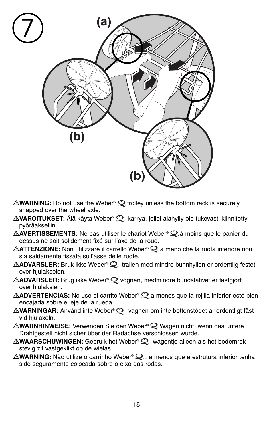 weber Rollwagen Standard klappbar User Manual | Page 15 / 32