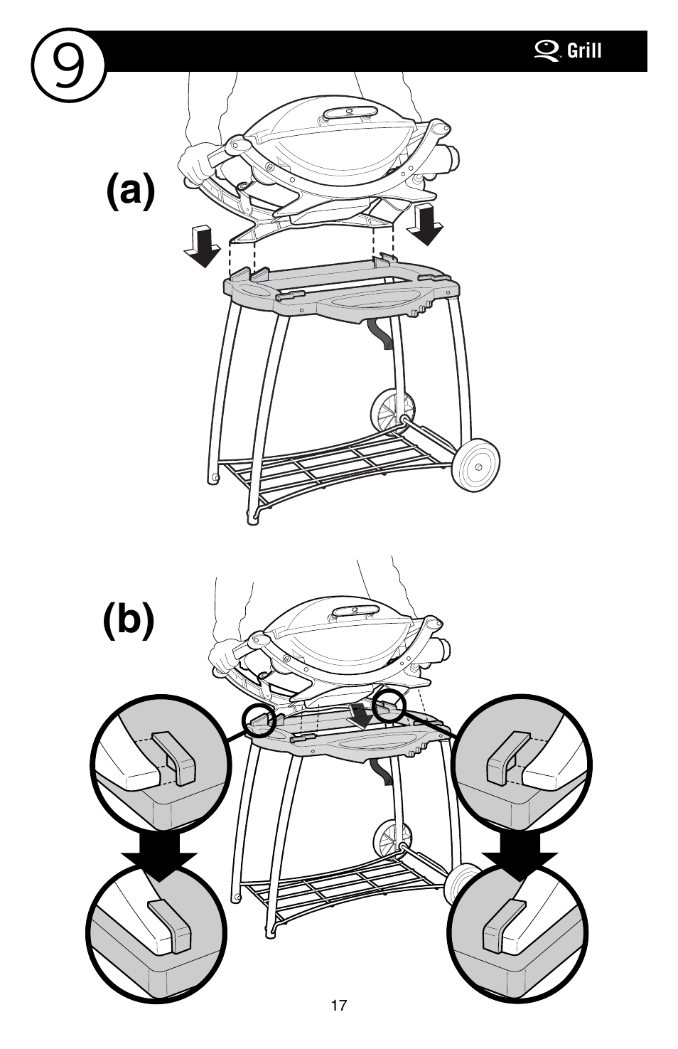 A) (b) | weber Rollwagen Standard klappbar User Manual | Page 17 / 32