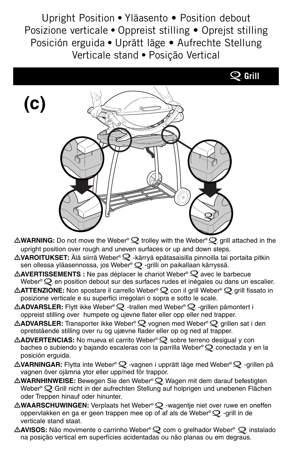 Grill | weber Rollwagen Standard klappbar User Manual | Page 19 / 32
