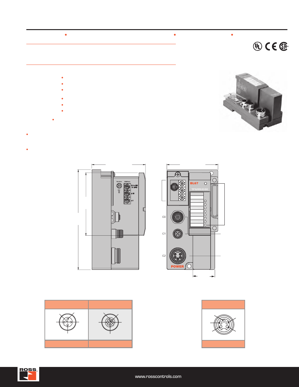 Canopen gateway, Turck modular industrial i/o system bl 67 | Ross Controls TURCK MODULAR I User Manual | Page 25 / 48