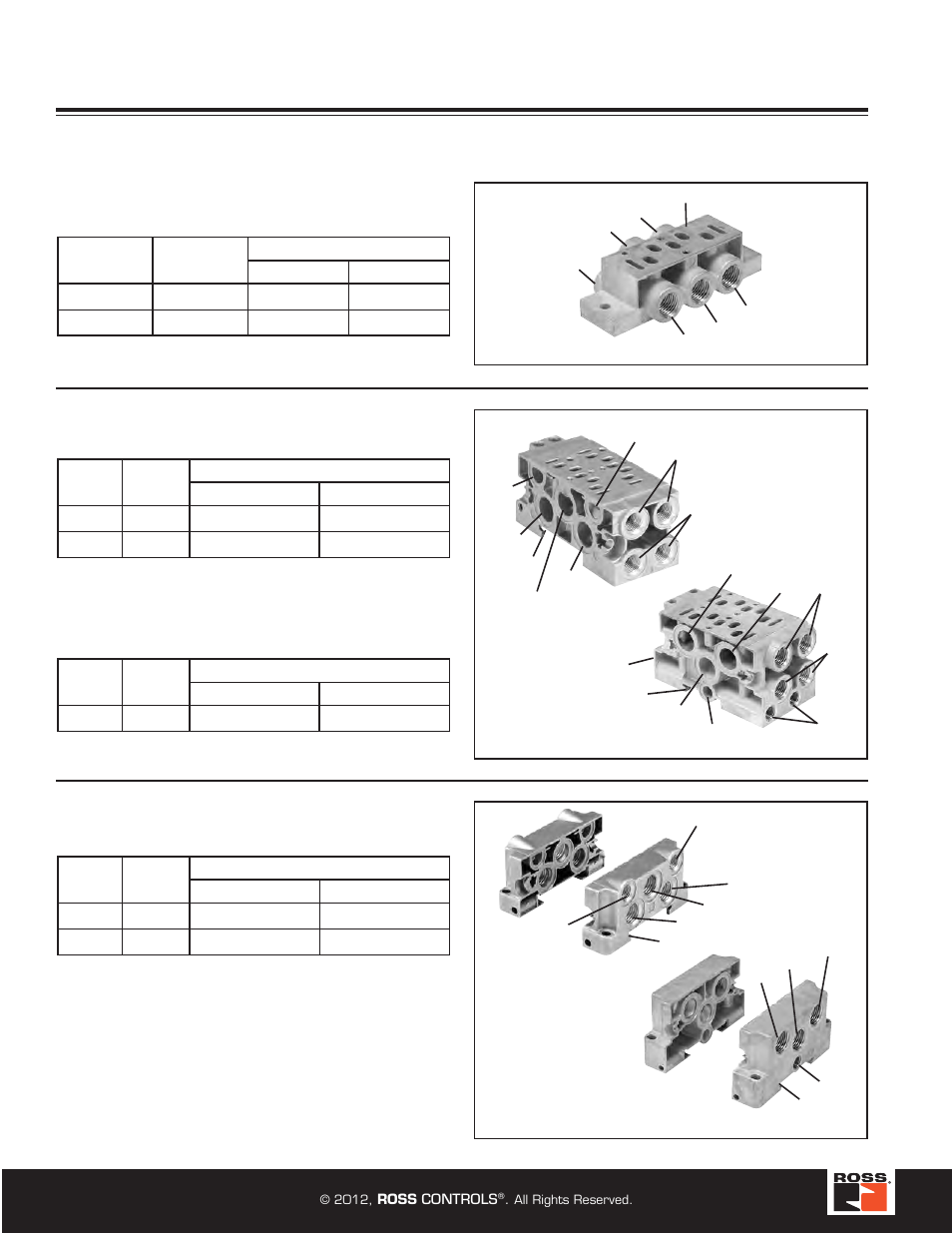 Drop-cord, 15407-1, Size 00 & 0 manifold / subbase / end plate kits, Individual subbase kit | Two station manifold base, End plate kit, With side ports, For side ported two station manifold base | Ross Controls ROSS MODULAR I User Manual | Page 18 / 56