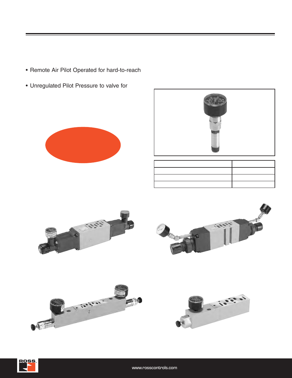 Accessories, Interposed regulators, Interposed regulators features | Gauge adapter kit, Size 1, Size 2, Size 0 - 26mm, Size 00 - 18mm | Ross Controls ROSS MODULAR I User Manual | Page 25 / 56