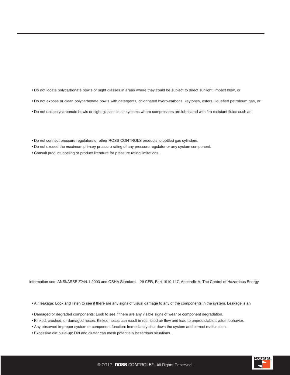 Installation safety guidelines | Ross Controls ROSS MODULAR I User Manual | Page 54 / 56