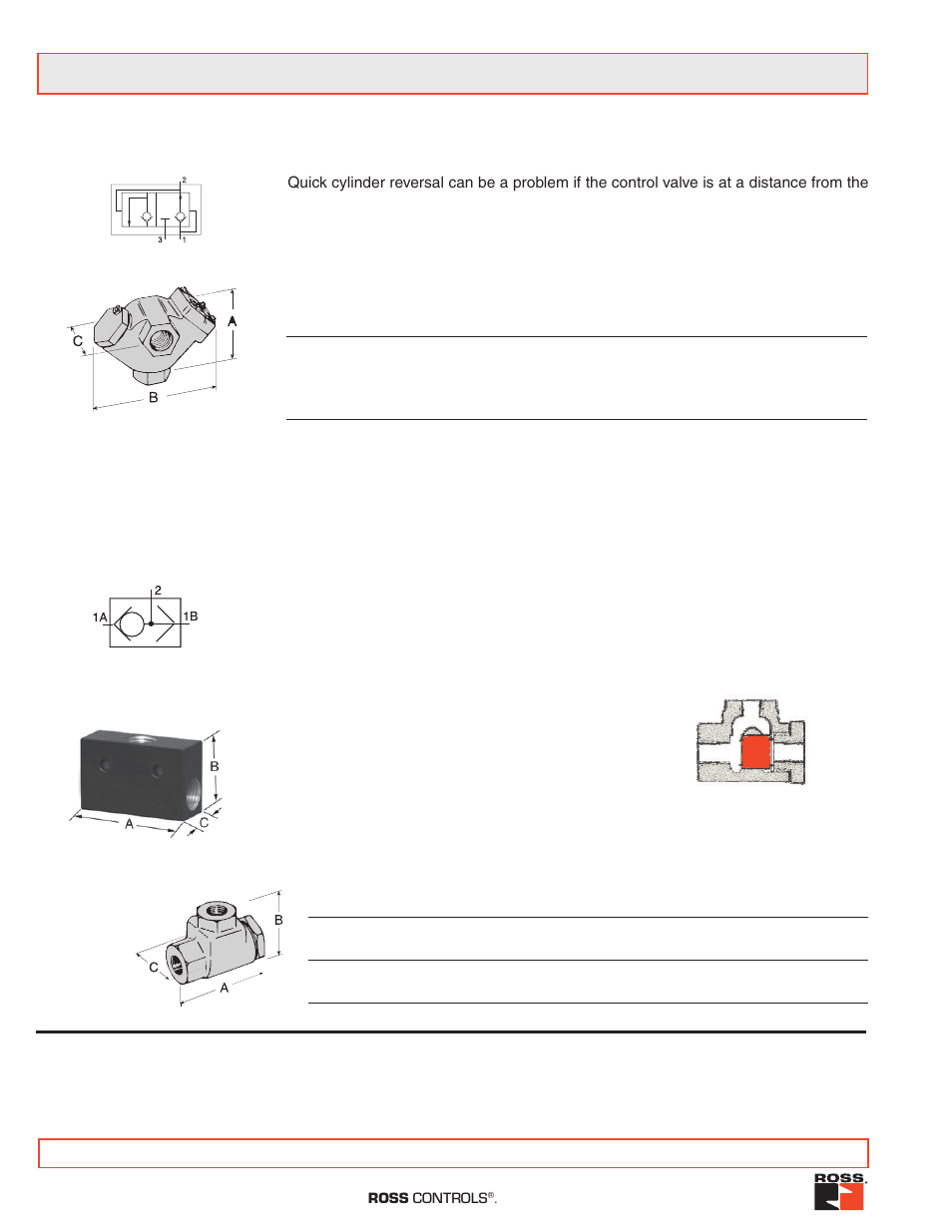 Ross Controls SHUTTLE VALVES SERIES 19 User Manual | 1 page
