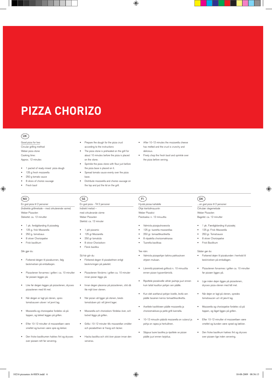 Pizza chorizo | weber Pizzastein rund & eckig (neu) User Manual | Page 6 / 8