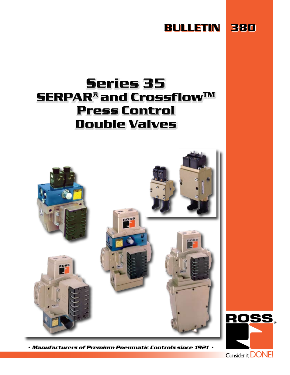 Ross Controls SERPAR AND CROSSFLOW DOUBLE VALVES SERIES 35 User Manual | 22 pages