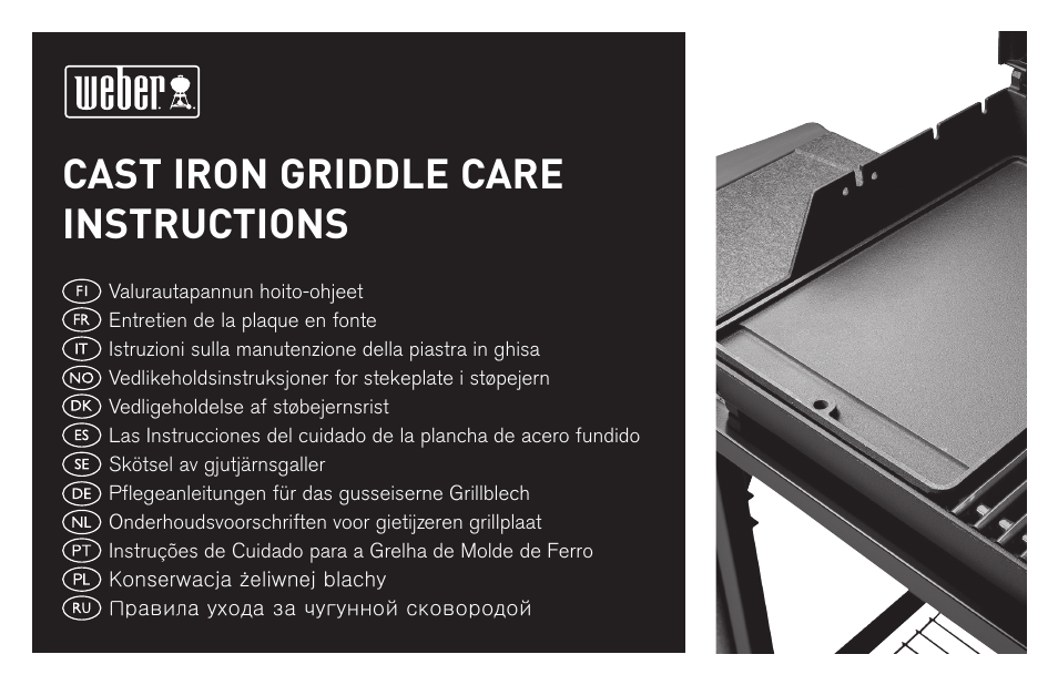 weber Gusseiserne Wendeplatte User Manual | 16 pages