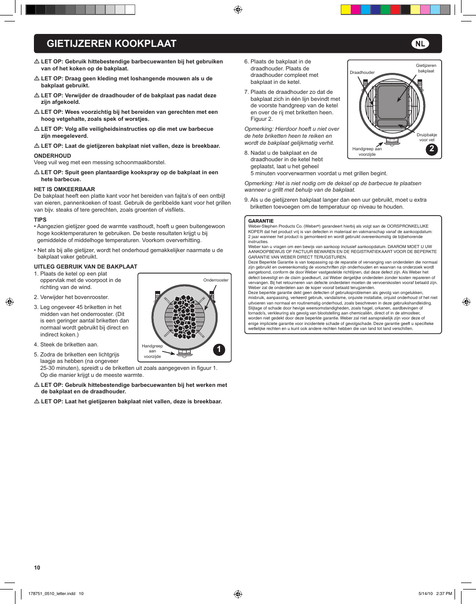 Gietijzeren kookplaat | weber Gusseisen-Grillplatte User Manual | Page 10 / 24