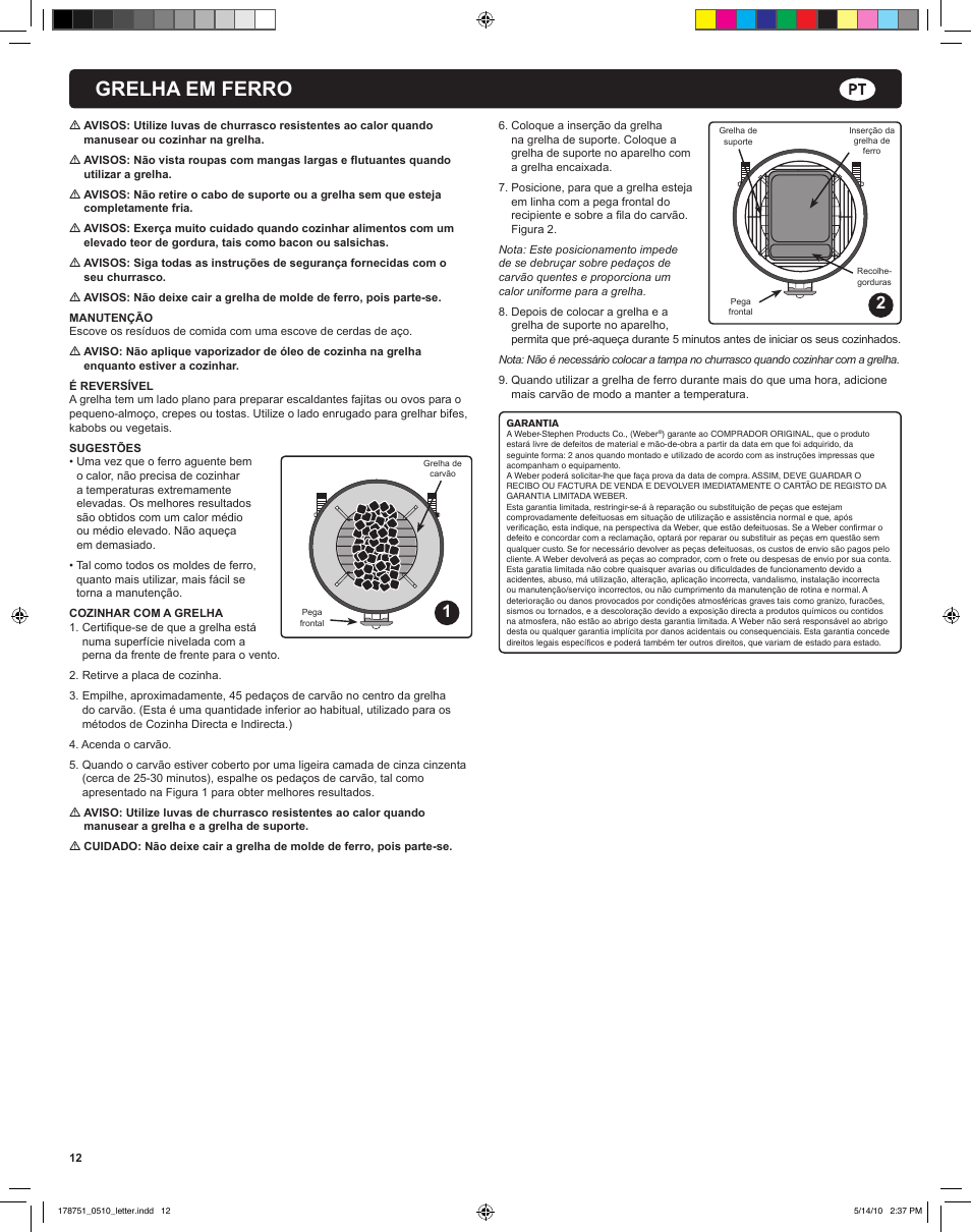 Grelha em ferro | weber Gusseisen-Grillplatte User Manual | Page 12 / 24