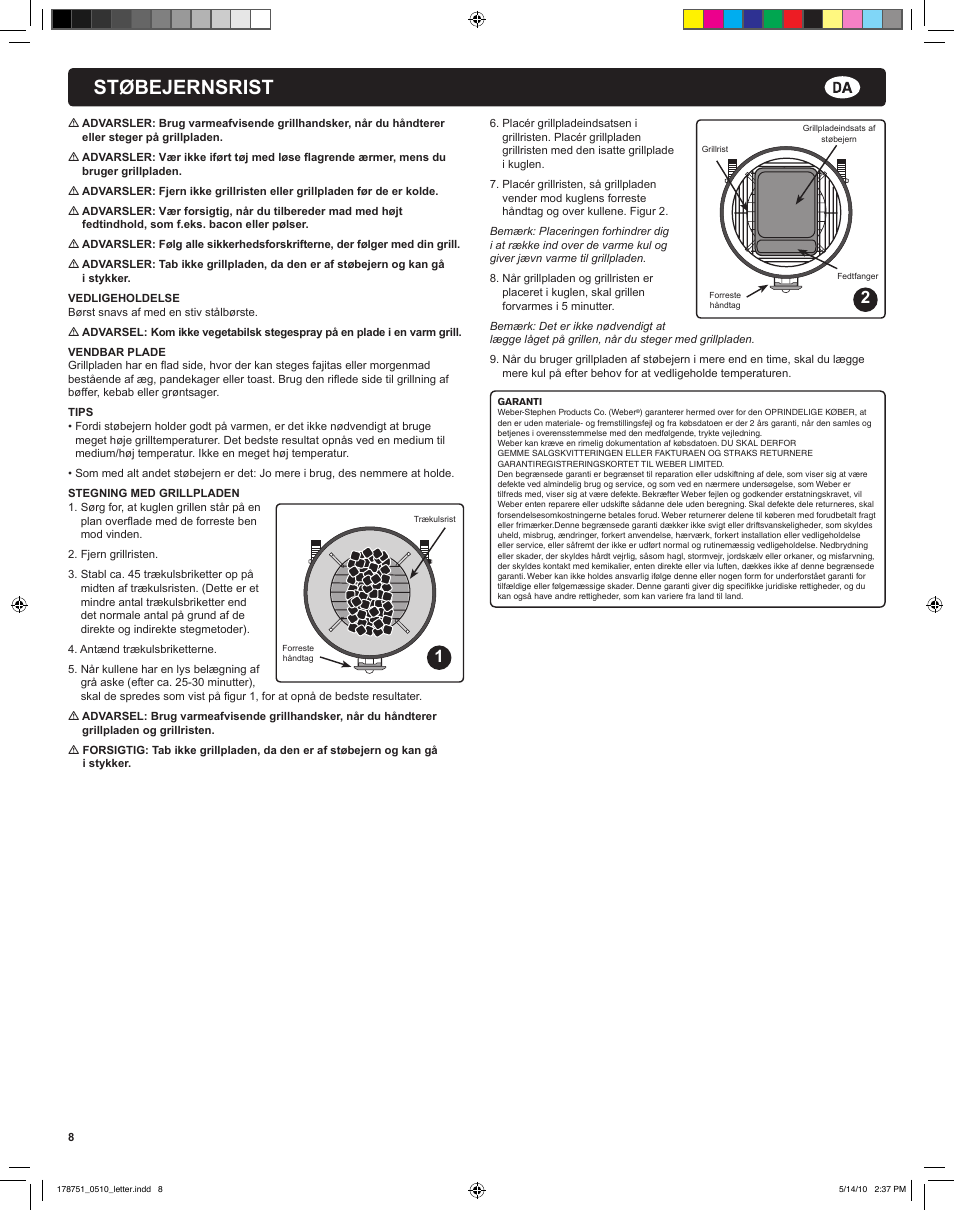 Støbejernsrist | weber Gusseisen-Grillplatte User Manual | Page 8 / 24
