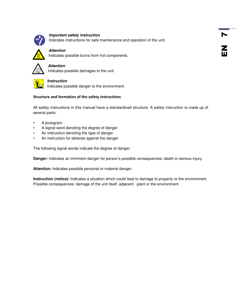 En 7 | SEIFERT Variable Speed Air Conditioner KG 2025-24V User Manual | Page 7 / 24