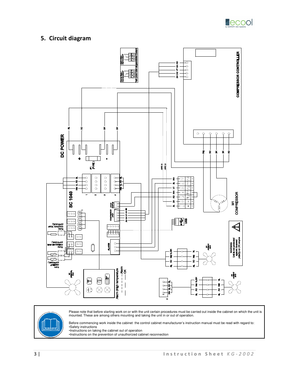 Circuit diagram | SEIFERT Variable Speed Air Conditioner KG 2002-24V User Manual | Page 3 / 4