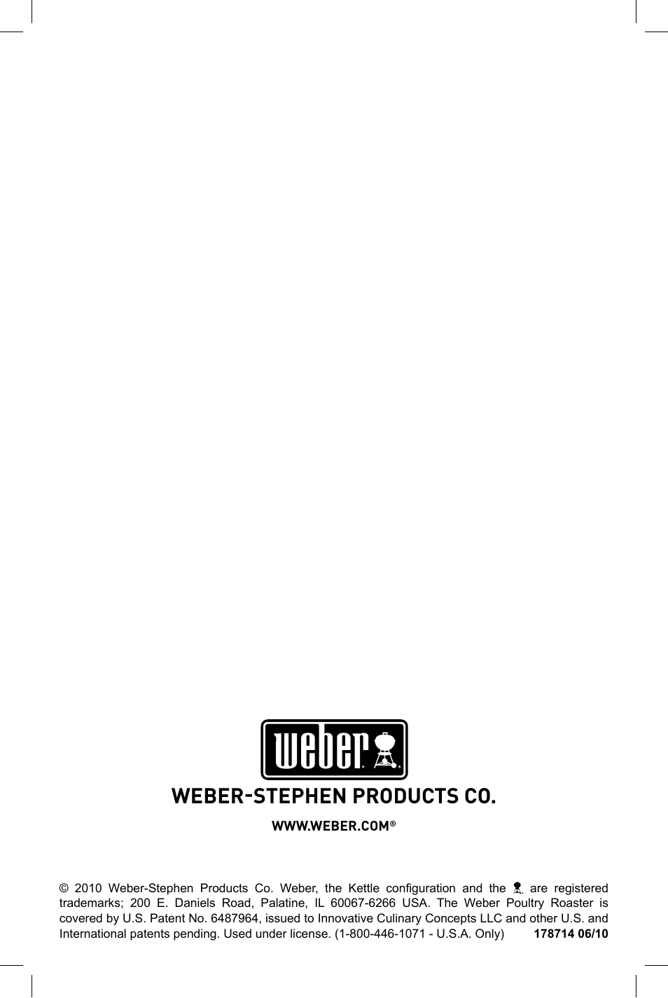 Weber-stephen products co | weber Geflugelhalter Weber Style User Manual | Page 68 / 68
