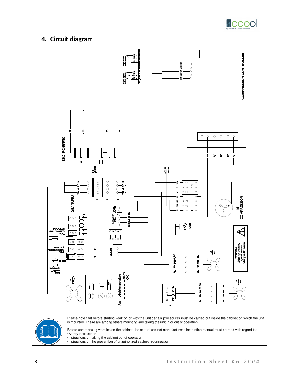 Circuit diagram | SEIFERT Variable Speed Air Conditioner KG 2004-24V User Manual | Page 3 / 4