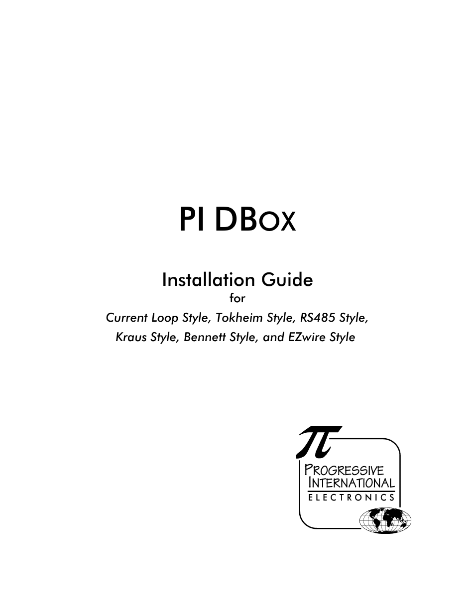 Progressive International Electronics EZ Wire DBox User Manual | 35 pages