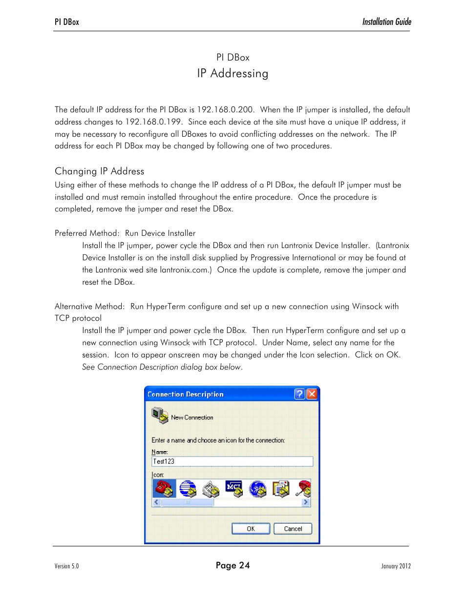 Ip addressing | Progressive International Electronics EZ Wire DBox User Manual | Page 28 / 35