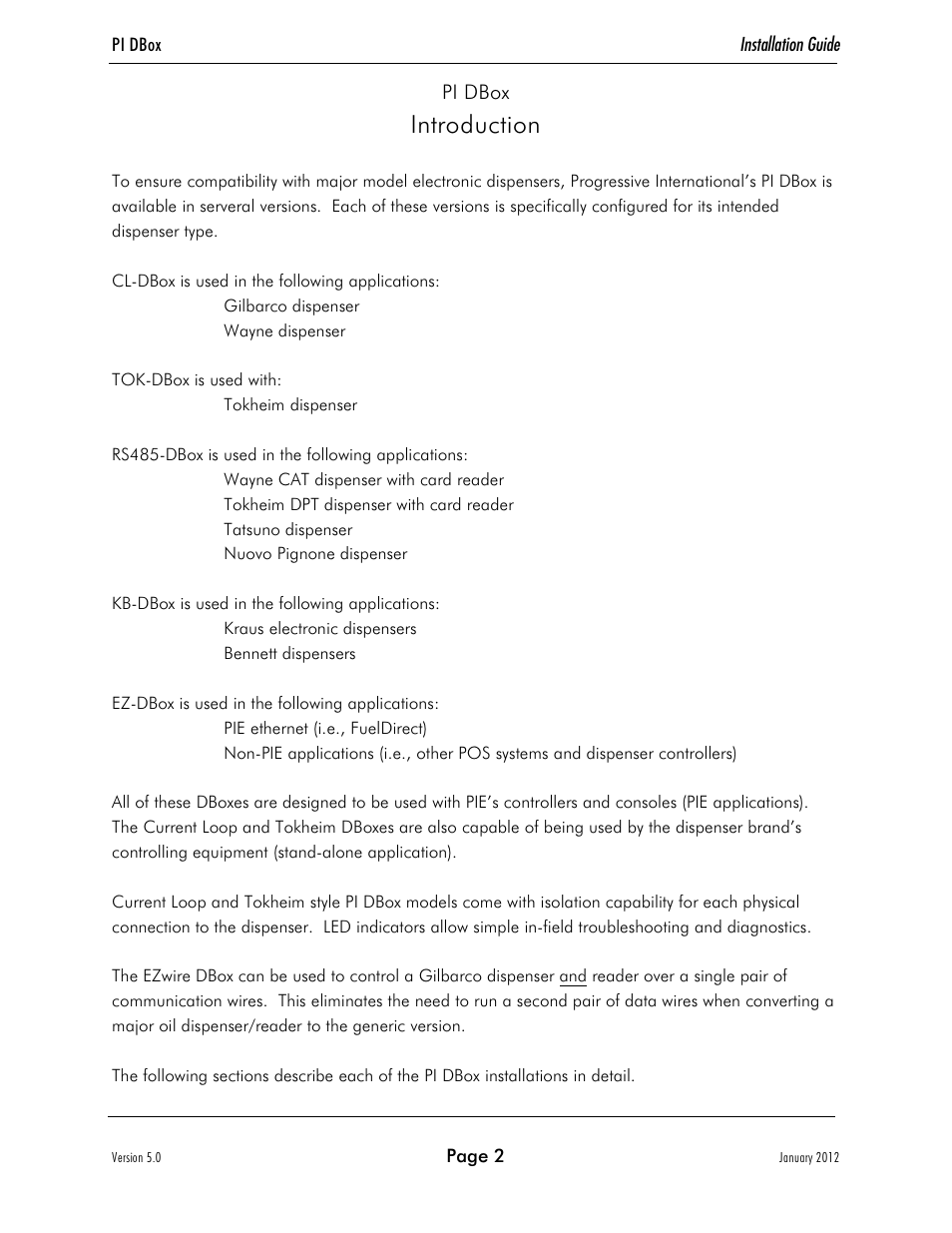Introduction | Progressive International Electronics EZ Wire DBox User Manual | Page 6 / 35