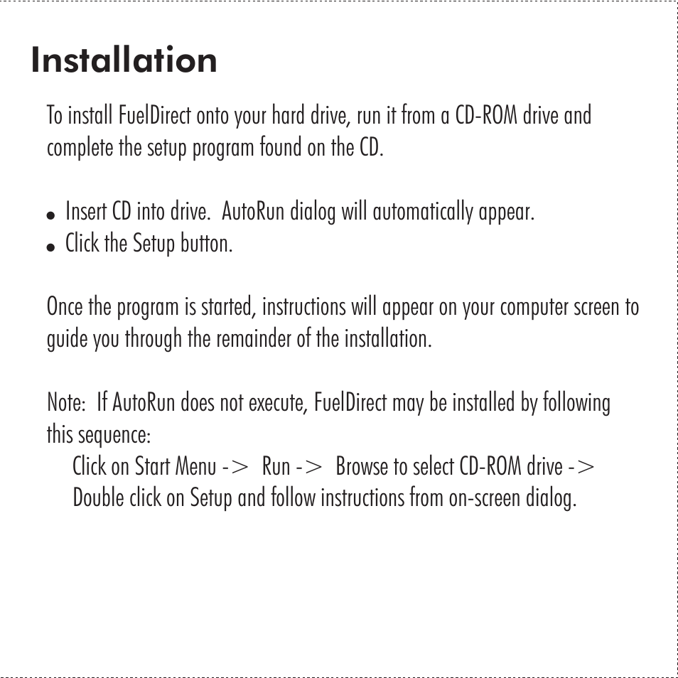Installation | Progressive International Electronics FuelDirect User Manual | Page 2 / 4
