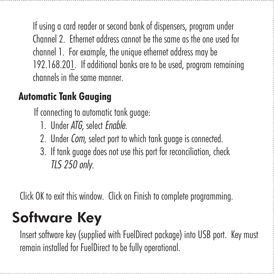 Software key | Progressive International Electronics FuelDirect User Manual | Page 4 / 4