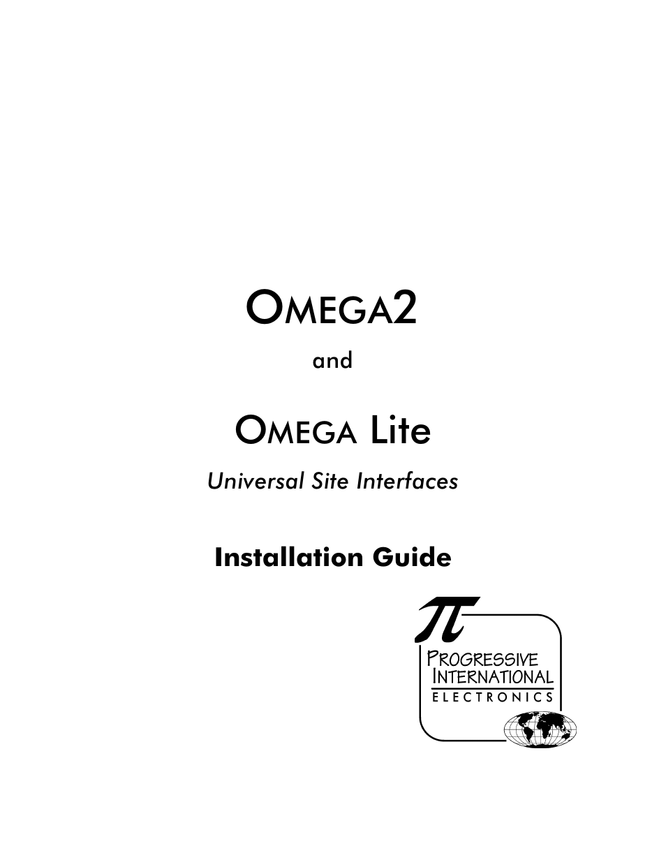 Progressive International Electronics Omega2 User Manual | 16 pages
