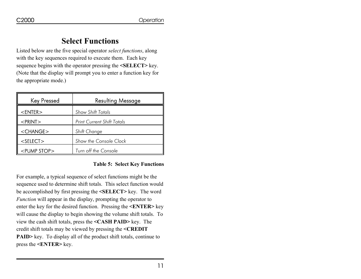 Select functions | Progressive International Electronics C2000 User Manual | Page 17 / 54