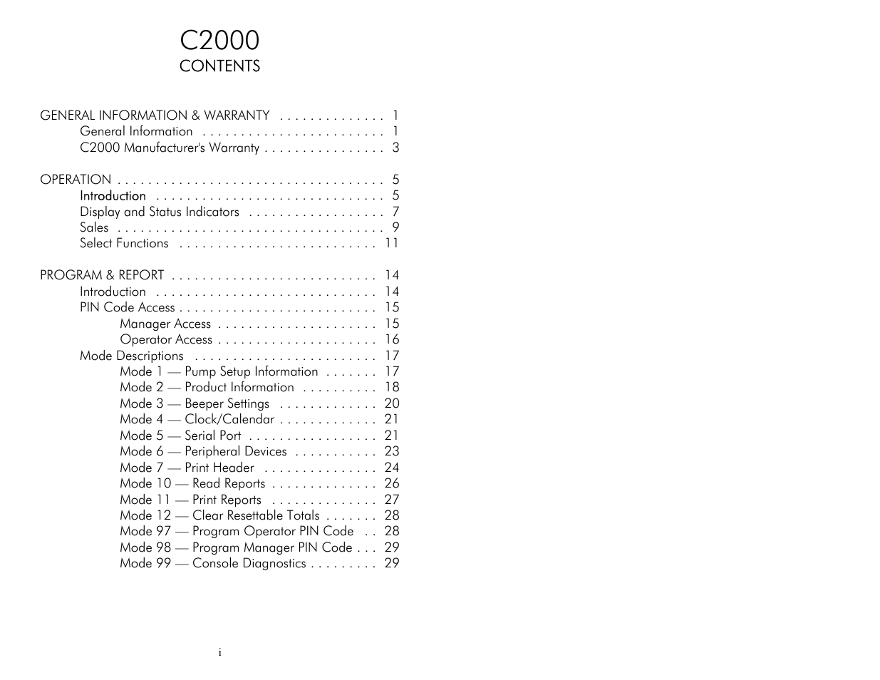 C2000 | Progressive International Electronics C2000 User Manual | Page 5 / 54