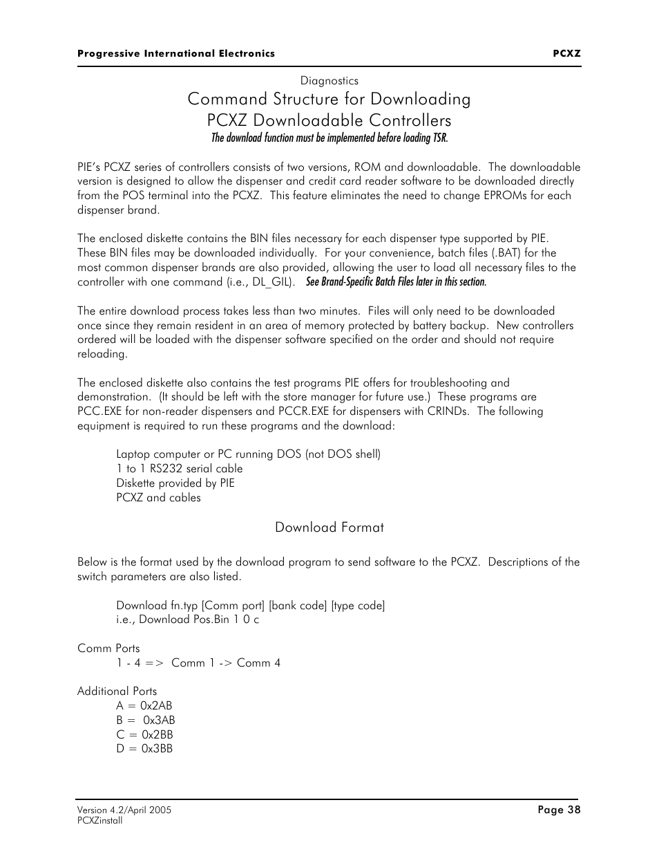 Progressive International Electronics PCXZ User Manual | Page 46 / 55