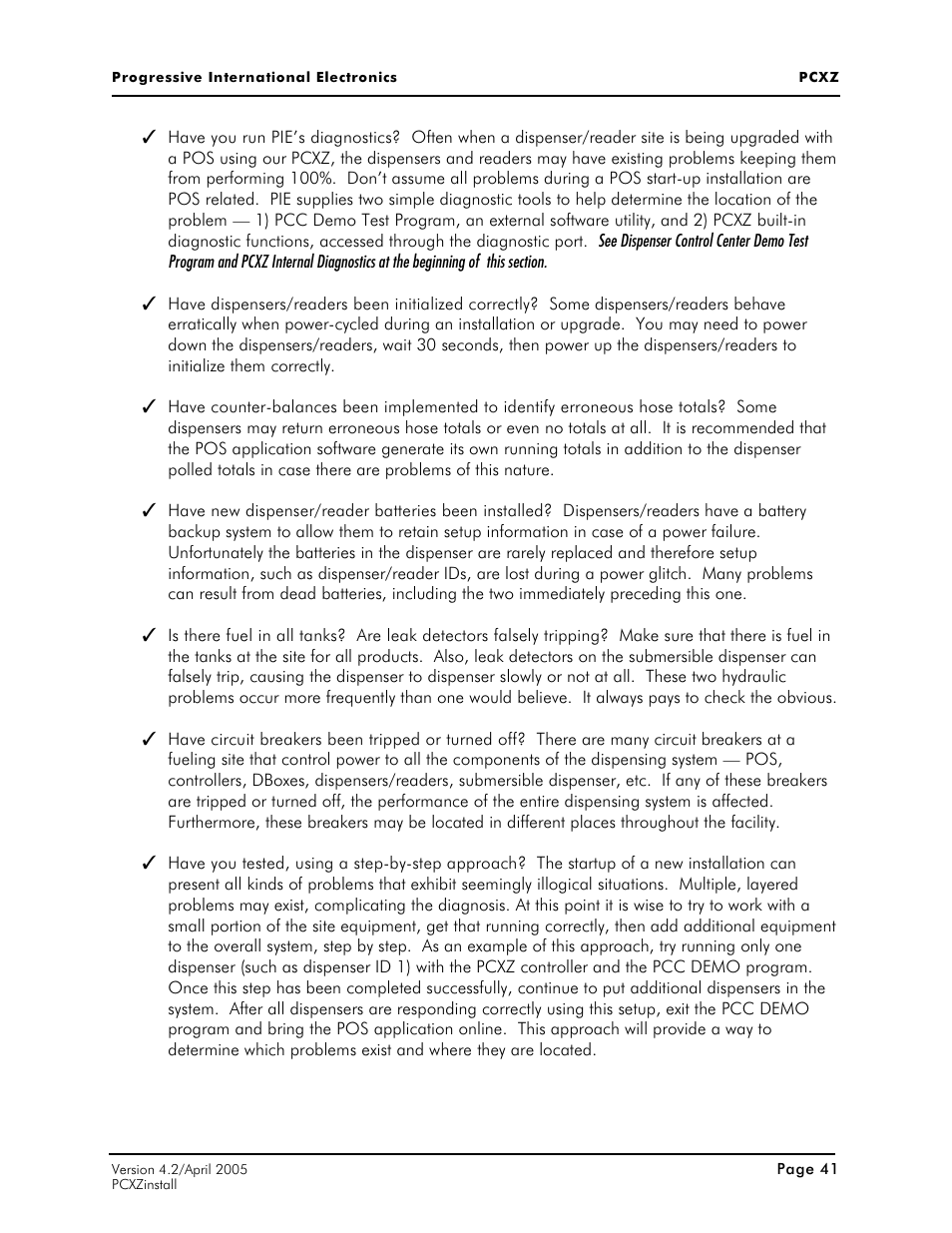 Progressive International Electronics PCXZ User Manual | Page 49 / 55