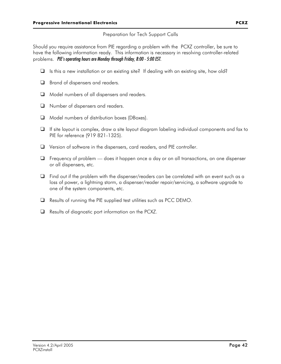 Progressive International Electronics PCXZ User Manual | Page 50 / 55