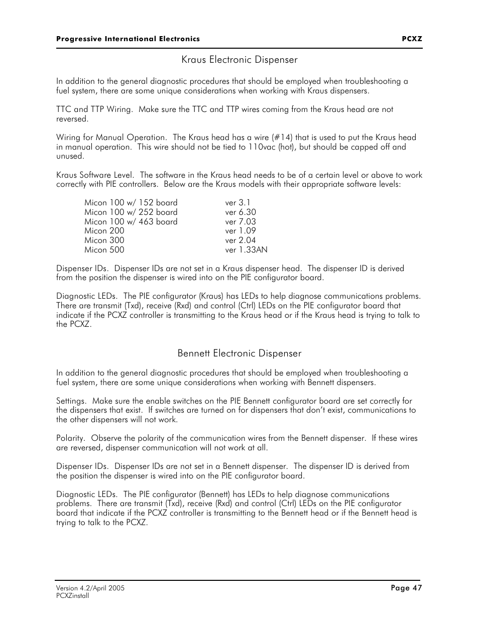 Progressive International Electronics PCXZ User Manual | Page 55 / 55