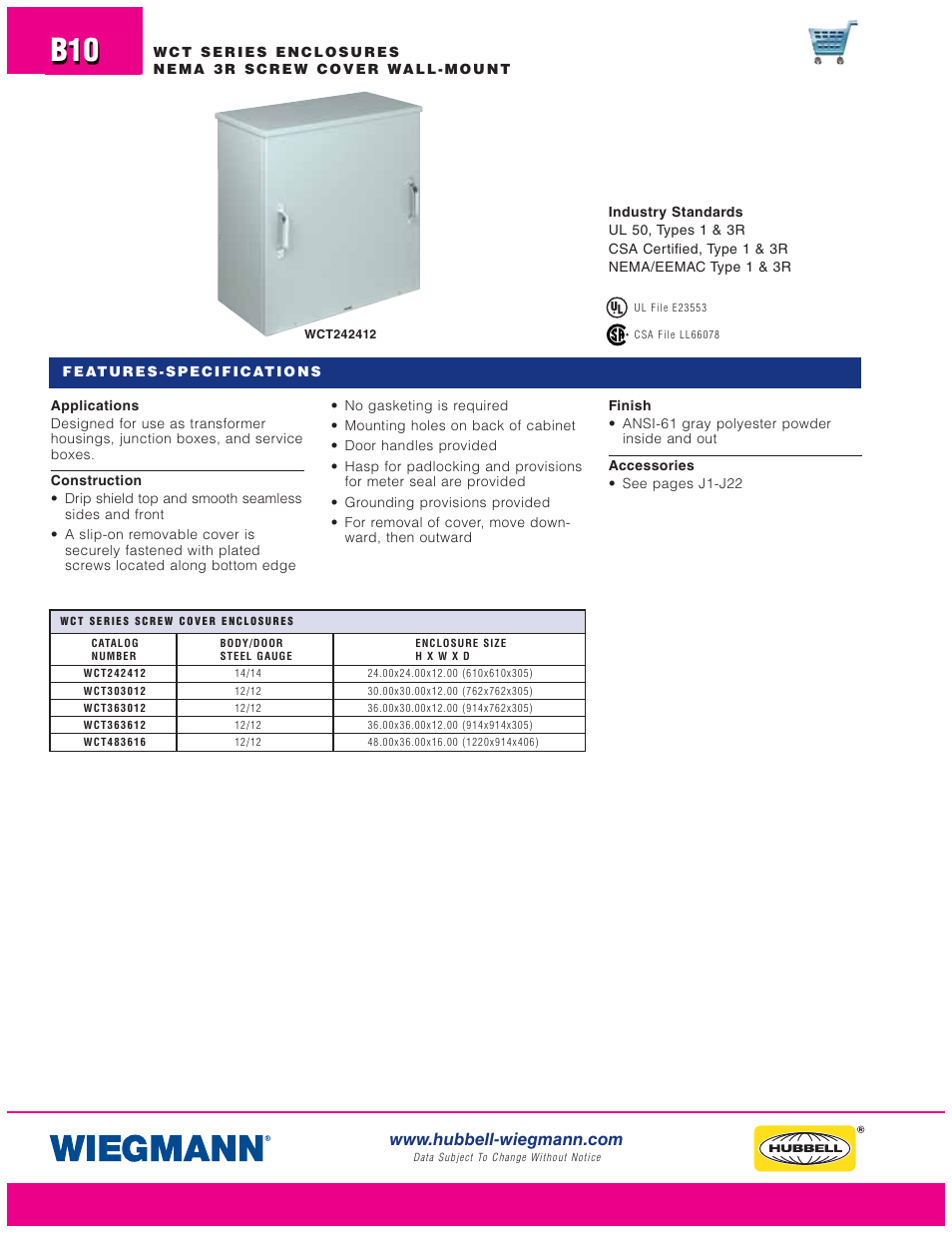Wiegmann CT Series User Manual | Page 10 / 14