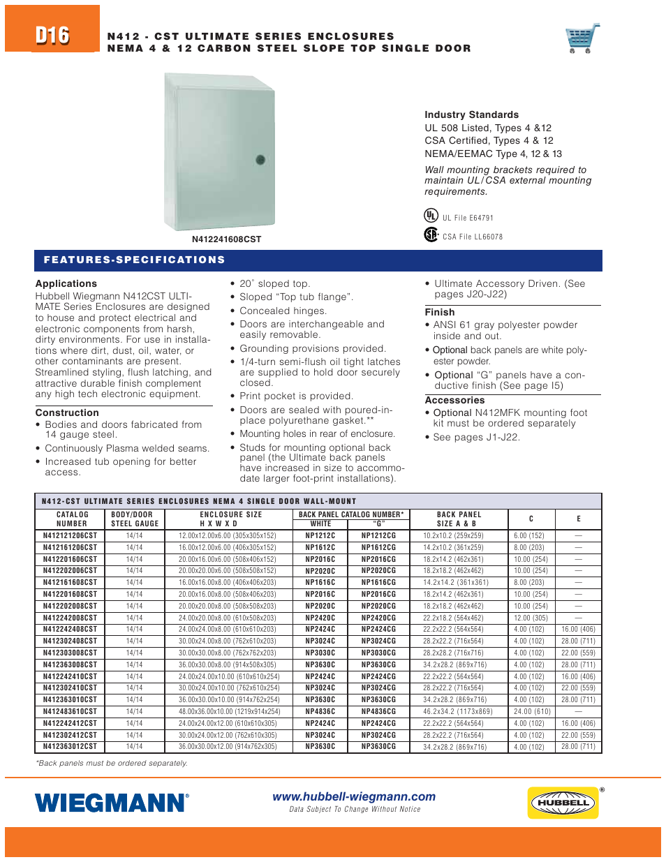 Wiegmann WA-FSN43PT Series User Manual | Page 16 / 28