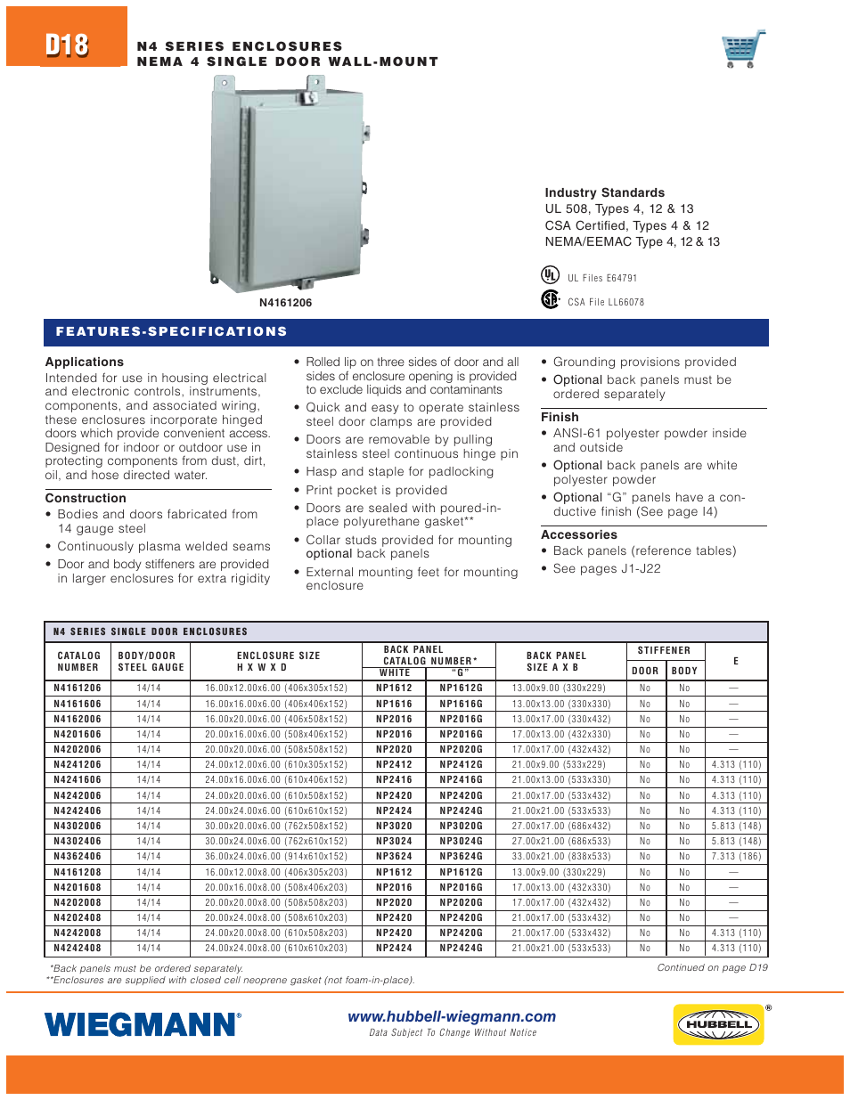 Wiegmann WA-FSN43PT Series User Manual | Page 18 / 28