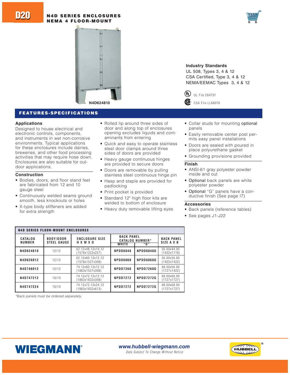 Wiegmann WA-FSN43PT Series User Manual | Page 20 / 28