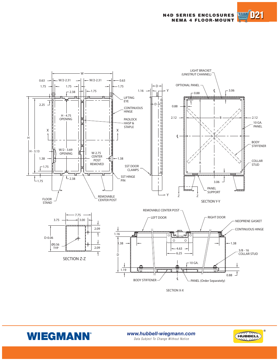 Wiegmann WA-FSN43PT Series User Manual | Page 21 / 28