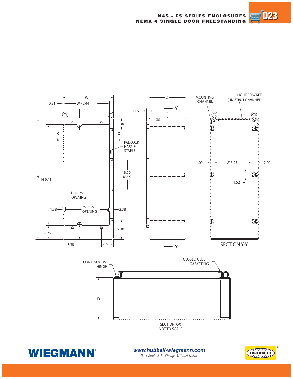 Wiegmann WA-FSN43PT Series User Manual | Page 23 / 28