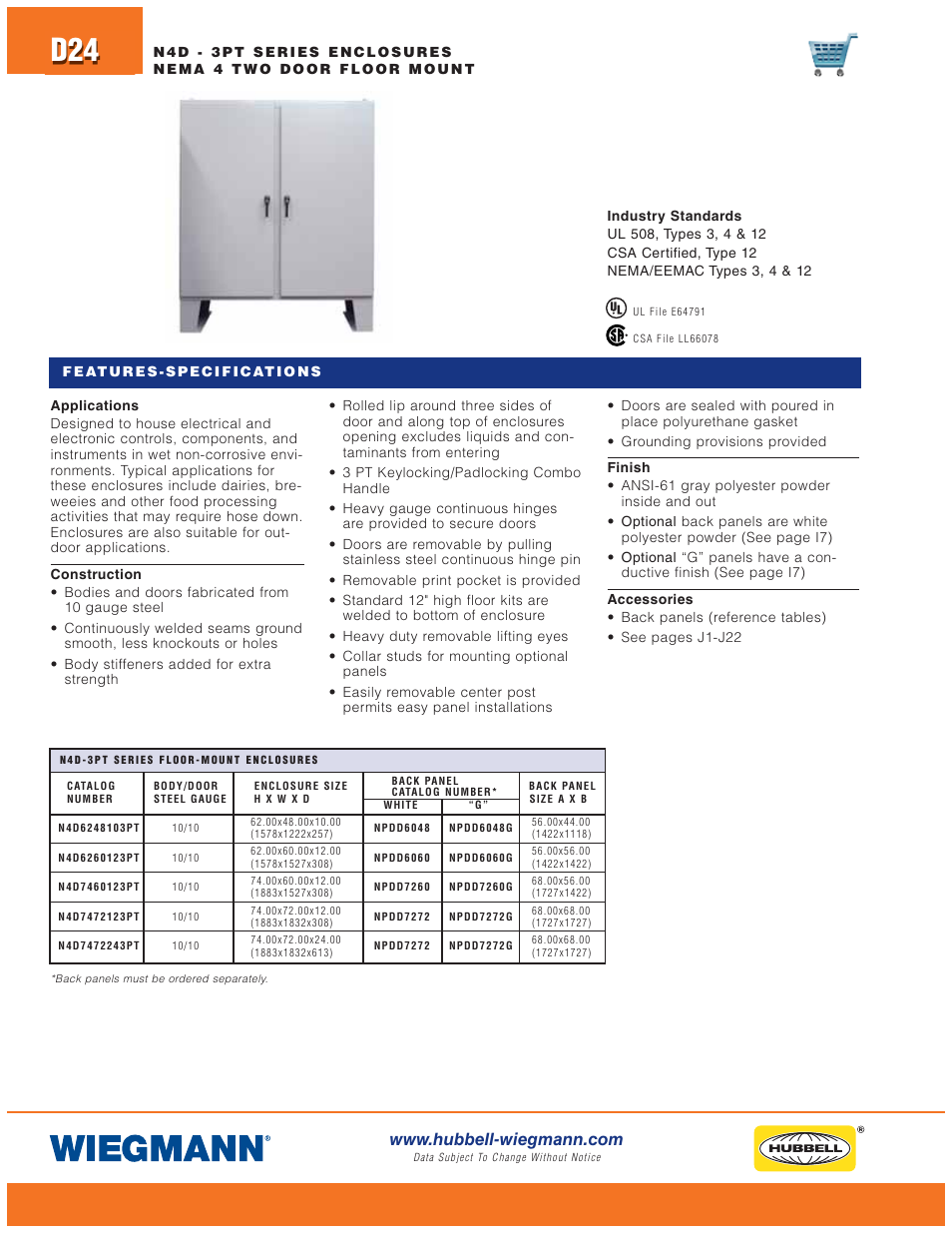 Wiegmann WA-FSN43PT Series User Manual | Page 24 / 28