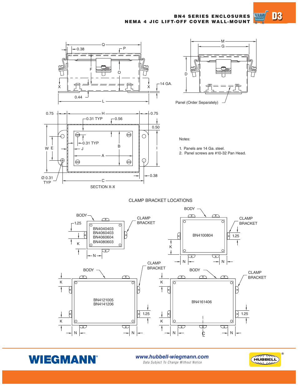 Wiegmann WA-FSN43PT Series User Manual | Page 3 / 28