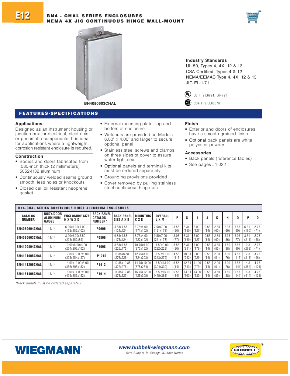 Wiegmann Non-Metallic Series User Manual | Page 12 / 80