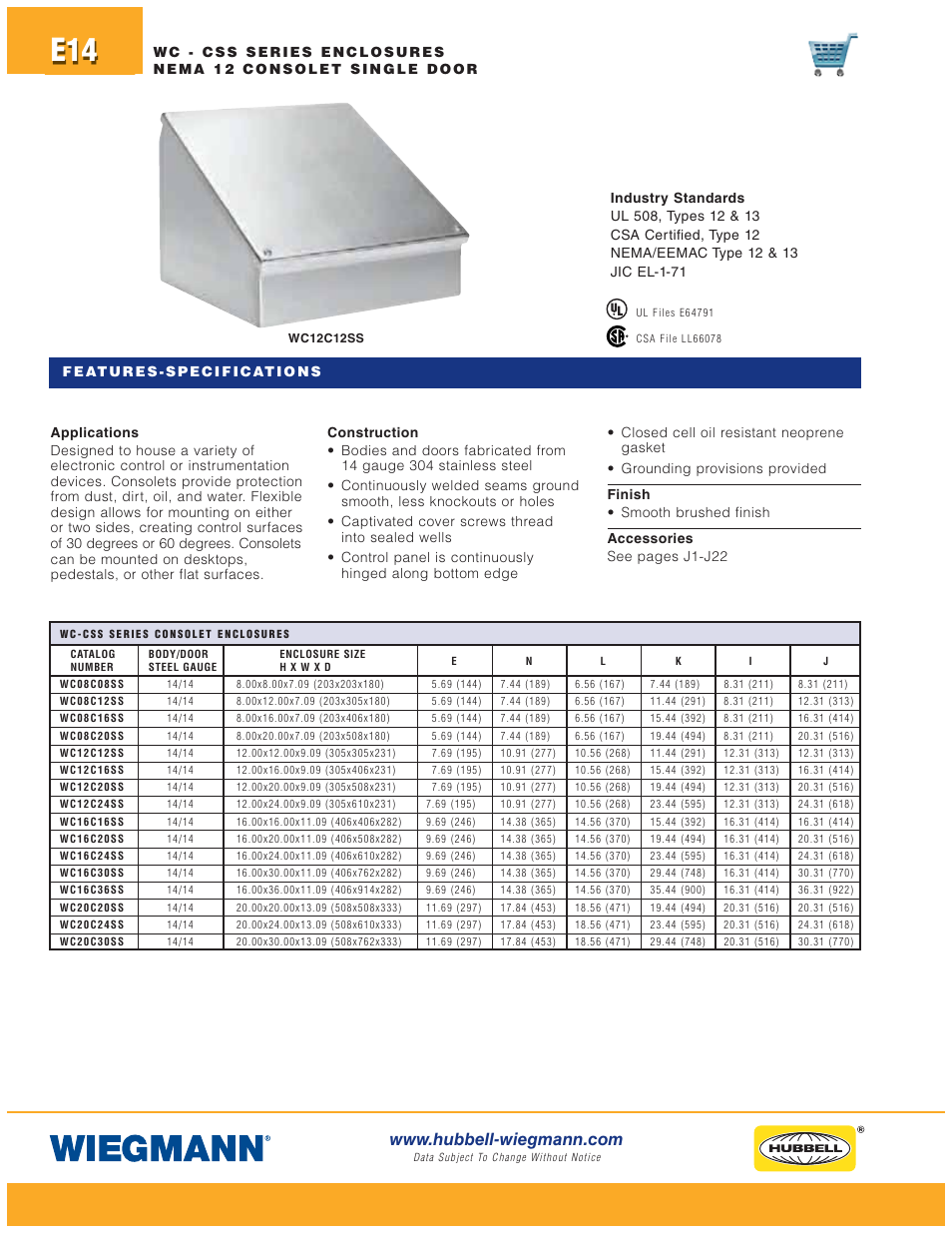 Wiegmann Non-Metallic Series User Manual | Page 14 / 80